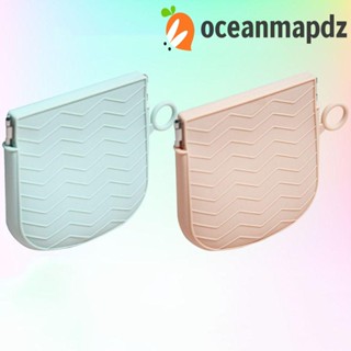 Oceanmapdz กระเป๋าเครื่องสําอาง ซิลิโคน สีพื้น ปิดเองได้ อเนกประสงค์ สําหรับผู้ชาย