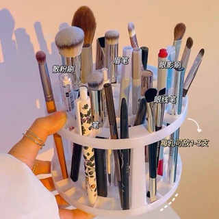 Spot# makeup brush storage rack porous Pen Holder 49 large capacity round pen holder plastic painting pen holder storage tube 8jj