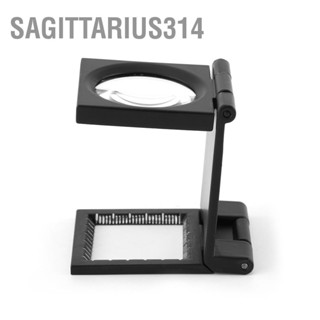 Sagittarius314 10x28 มม. สามพับ 10X แว่นขยายสังกะสีอัลลอยด์แว่นขยายแว่นขยายที่มีสเกล