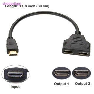 Vhdd สายเคเบิลอะแดปเตอร์แยก HDMI ตัวผู้ 1080P เป็น HDMI ตัวเมีย 1 เป็น 2 ทาง รองรับทีวีสองเครื่องในเวลาเดียวกัน