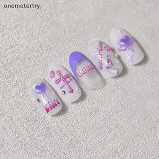 Onem สติกเกอร์ติดเล็บ ลายเจ้าหญิงบาร์บี้ สีชมพู Diy สําหรับเด็ก