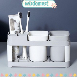 WISDOMEST ชุดที่วางแปรงสีฟัน แก้วน้ํา น้ํายาบ้วนปาก สําหรับครอบครัว และคู่รัก