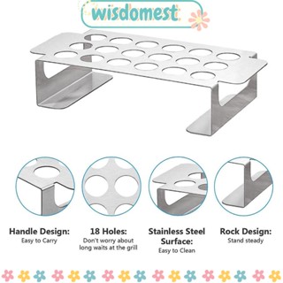 Wisdomest ตะแกรงย่างบาร์บีคิว สเตนเลส 18 หลุม อเนกประสงค์ อุปกรณ์เสริม สําหรับย่างบาร์บีคิว