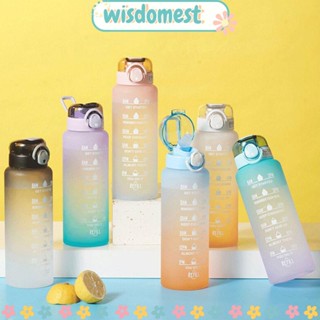 Wisdomest ขวดน้ํา พร้อมสเกลบอกเวลา สําหรับออกกําลังกาย กลางแจ้ง