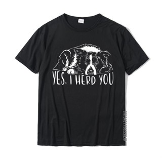 เสื้อยืดแขนสั้น พิมพ์ลาย Collie I Herd You Herder Dog ขนาดใหญ่ สําหรับผู้ชาย