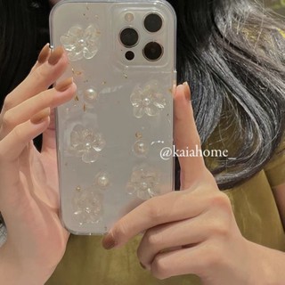 ดอกไม้คริสตัลมุก เคสโทรศัพท์ดอกไม้สามมิติ เคสโทรศัพท์สุดหรู compatible for เคสไอโฟน11 เคสไอโฟน 13 เคสไอโฟน 12 เคสไอโฟน 14 promax เคสไอโฟน XR เคสไอโฟน13promax เคสไอโฟน 14