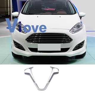 ปลอกหุ้มพวงมาลัยรถยนต์ ABS สีเงิน สําหรับ Ford Fiesta Mk7 Mk8 St Ecosport 2013-2014