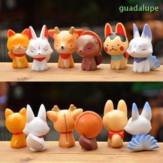 Guadalupe โมเดลฟิกเกอร์ PVC รูปตุ๊กตา Kawaii สําหรับตกแต่งภายในรถยนต์ 6 ชิ้น ต่อชุด