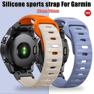 สายนาฬิกาข้อมือซิลิโคน 22 มม. 26 มม. สําหรับ Garmin Fenix 5 5X Plus 3 3HR Epix 7X Solar 6X 6Pro Forerunner 935 945