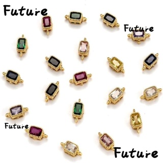 Future จี้คริสตัล เพทาย ทองเหลือง สีขาว ชมพู ฟ้า แดง เขียว คละสี สําหรับทําเครื่องประดับ