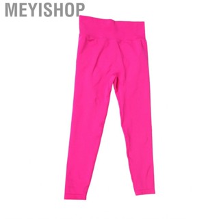 Meyishop Athletic Tights Women Yoga Pants Quick Dry Rose Red L High Rise Stretchy Tummy Control for Dancing