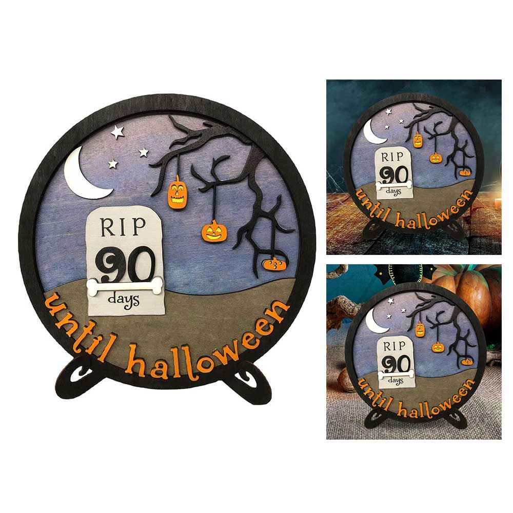Halloween Countdown Pumpkin Calendar Board Ornament