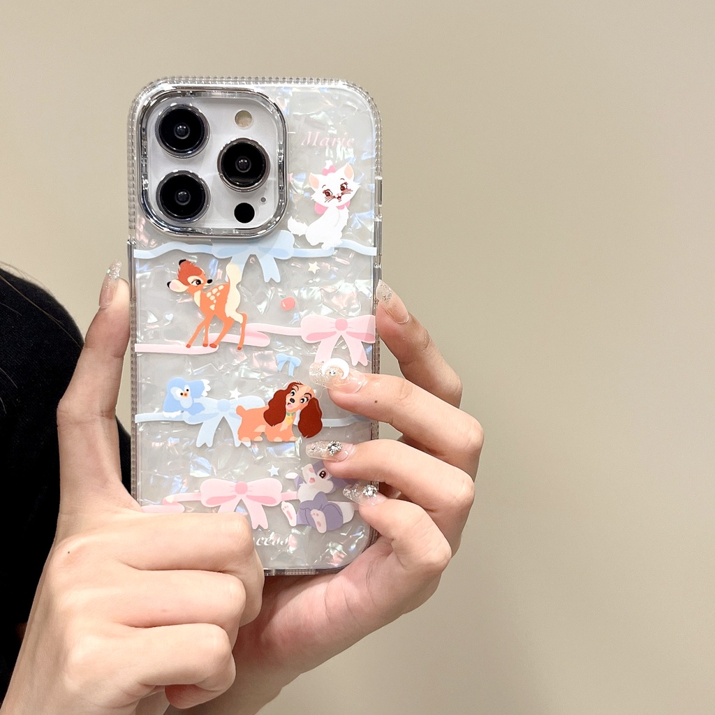 เคสโทรศัพท์มือถือ TPU เคลือบสองชั้น กันลื่น ลายการ์ตูนดิสนีย์สัตว์ สําหรับ iPhone 15 Pro max Apple 14 13 12