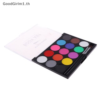 Goodgirlm1 ชุดเครื่องมือแต่งหน้า ทาสีน้ํามัน 15 สี สําหรับปาร์ตี้ฮาโลวีน TH