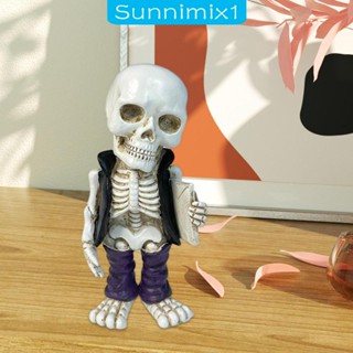 [Sunnimix1] ฟิกเกอร์เรซิ่น รูปกะโหลกศีรษะ สําหรับเก็บสะสม สํานักงาน งานรื่นเริง