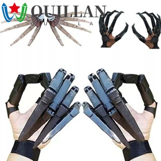 Quillan ถุงมือคอสเพลย์ สวมนิ้วมือ รูปโครงกระดูกปลอม สําหรับปาร์ตี้ฮาโลวีน