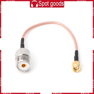 Win RG316 อะแดปเตอร์สายเคเบิลจัมเปอร์ UHF SO239 Female PL259 to SMA Male Plug Crimp