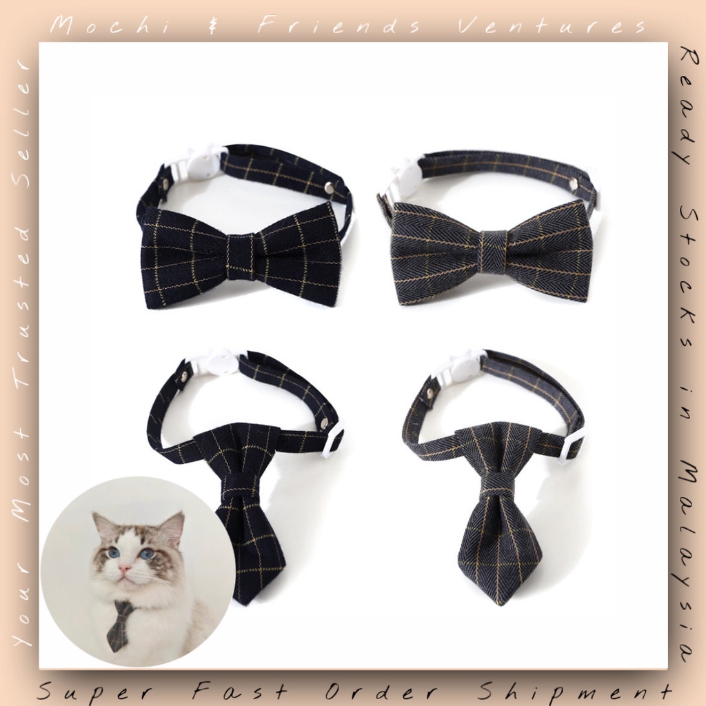 MNF อังกฤษ Checkered Tie พรีเมี่ยมสัตว์เลี้ยงคอ Tie ปลอกคอสัตว์เลี้ยงสมาร์ทสัตว์เลี้ยงคออุปกรณ์เสริม