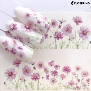 Flospring สติกเกอร์ตกแต่งเล็บ ลายคริสต์มาส หลายแบบ สําหรับร้านเสริมสวย