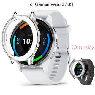 สําหรับ Garmin Venu 3 Venu เคส Smartwatch นิ่ม TPU ฝาครอบป้องกัน สําหรับ Garmin Venu 3S Venu3S ป้องกันรอยขีดข่วน กันชน ฟิล์มป้องกันหน้าจอ อุปกรณ์เสริม