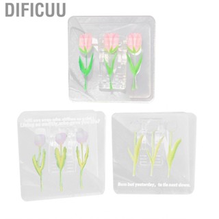 Dificuu Double Sided Photo   Tulip Pattern Acrylic Eye Catching Note for Office