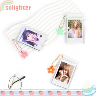 Solighter ซองใส่นามบัตร PVC แบบใส กันน้ํา กันฝุ่น ขนาด 3 นิ้ว แบบพกพา สําหรับใส่นามบัตร บัตรรถบัส รูปภาพ 5 ชิ้น