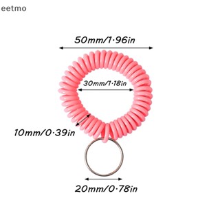 [eetmo] พวงกุญแจเชือกพลาสติก แบบเกลียว ยืดหยุ่น สําหรับคล้องโทรศัพท์มือถือ