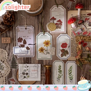 Solighter สติกเกอร์ PET ลายดอกไม้ พืช เครื่องเขียน สร้างสรรค์ 40 ชิ้น