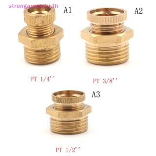 Strongaroetrtu วาล์วท่อระบายน้ํา ทองเหลือง PT 1/2 นิ้ว 3/8 นิ้ว 1/4 นิ้ว