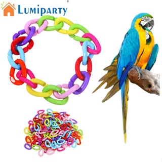 Lumiparty ตะขอพลาสติก ห่วงโซ่เปิด อุปกรณ์เสริม สําหรับกรงนกแก้ว ชินชิล่า 100 ชิ้น ต่อชุด