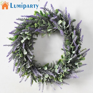 Lumiparty พวงหรีดลาเวนเดอร์ประดิษฐ์ สําหรับตกแต่งบ้าน ประตู หน้าต่าง งานแต่งงาน