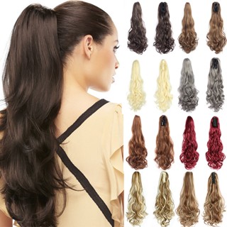 Spot# European and American wig long clip big wave roll chemical fiber wig ponytail braid multicolor factory wholesale 8jj