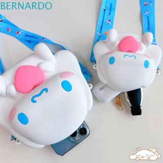 Bernardo กระเป๋าสะพายไหล่ สะพายข้าง ซิลิโคน กันน้ํา ลายการ์ตูน Cinnamoroll น่ารัก พร้อมสายคล้องไหล่ ปรับได้ สําหรับเด็ก