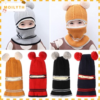 Moilyth หมวกบีนนี่ ผ้าถัก ให้ความอบอุ่น แฟชั่นฤดูหนาว สําหรับเด็ก