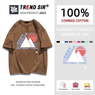 TrendSir🧡 พร้อมส่ง🧡 เสื้อยืดแขนสั้น🎁 ลายกีฬาแฟชั่น☀ เสื้อ oversize ผู้หญิง 7สี M-3XL