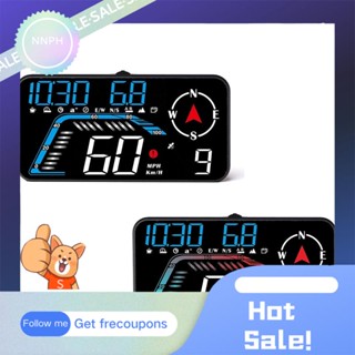 G12 HUD Head-Up Display GPS Car Display Speeding Alarm ความเร็วในการขับขี่สากลสีดําติดตั้งง่ายใช้งานง่าย