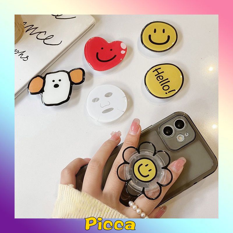 ขาตั้งโทรศัพท์มือถือ แบบพับได้ ลายการ์ตูนดอกทานตะวัน หัวใจ หน้ายิ้มน่ารัก แฟชั่น สําหรับเด็กผู้หญิง