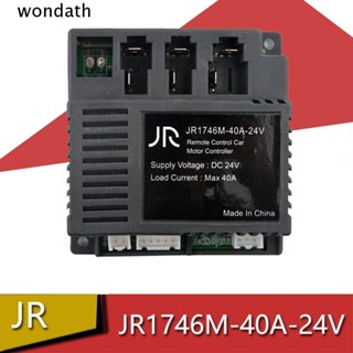 Wonda ตัวควบคุมรถยนต์ไฟฟ้า JR1746M-40A-24V พลาสติก สีดํา สําหรับเด็ก