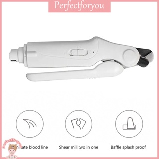 ❥Perfectfu 2-in-1 กรรไกรตัดเล็บไฟฟ้า สเตนเลส สําหรับสัตว์เลี้ยง สุนัข แมว