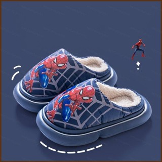 Kts Spider-Man รองเท้าแตะ สลิปเปอร์ ผ้ากํามะหยี่ขนนิ่ม นุ่ม อบอุ่น การ์ตูนน่ารัก สําหรับผู้ใหญ่ เด็ก เด็กผู้ชาย ในร่ม กันลื่น พื้นห้องนอน รองเท้าฤดูหนาว