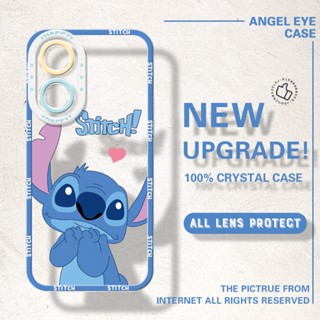 เคสโทรศัพท์มือถือแบบนิ่ม TPU ใส กันรอยกล้อง ลายการ์ตูน Stitch น่ารัก สําหรับ OPPO A16s A31 A32 A33 A35 A36 A5 A52 A53 A53s