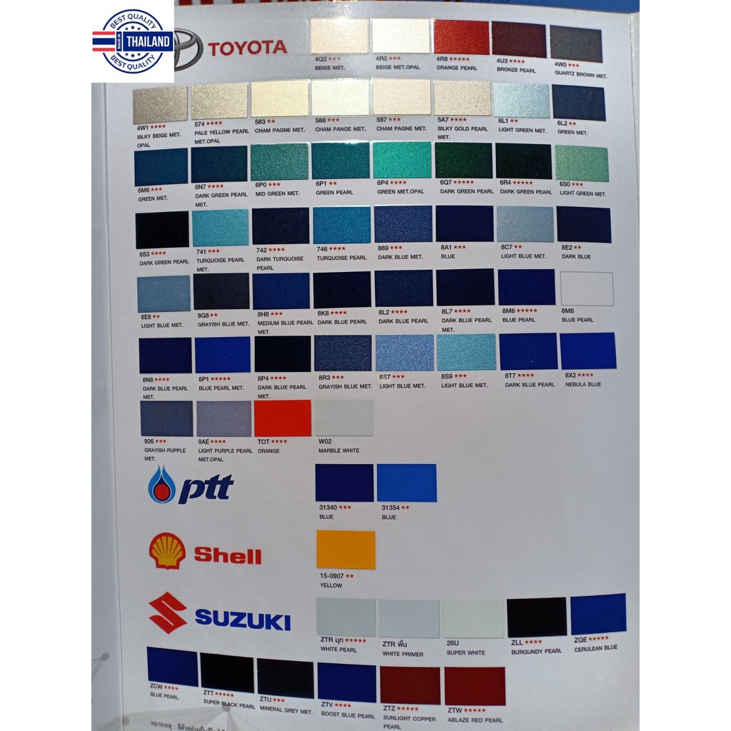 สีพ่นรถยนต์ ยี่ห้อ มอร์ริสัน Morrison automotive paint colors 2K system 1ลิตร