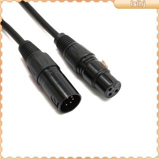 [Lslhj] สายเคเบิลอะแดปเตอร์เชื่อมต่อ 5-Pin Male to 3 Female XLR Turnaround DMX DIY