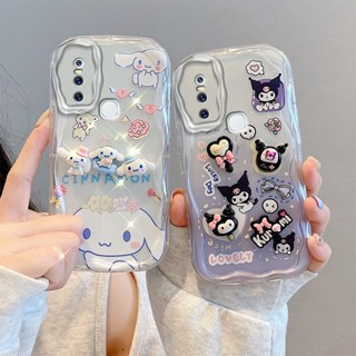 เคสโทรศัพท์มือถือ tpu นิ่ม แบบใส ลายตุ๊กตาหมีน้อย ก้อนเมฆ สําหรับ Vivo V15