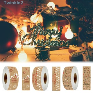 Twinkle สติกเกอร์กระดาษคราฟท์ ลายสุขสันต์วันคริสต์มาส 3.8*10.2 ซม. สําหรับตกแต่งปาร์ตี้ 150 ชิ้น