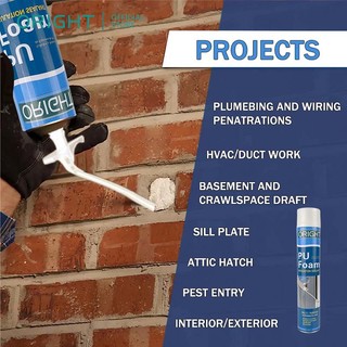 Oright Vira Polyurethane Foam PU Foam Spray Fills Cracks And Joints, Gaps Around Pipes, Vents