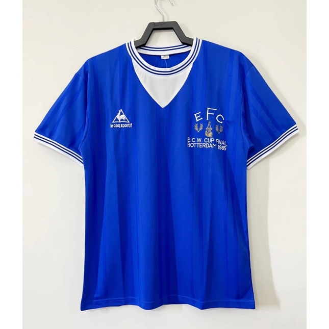 1985 Everton Home เสื ้ อฟุตบอลคุณภาพสูงวินเทจ