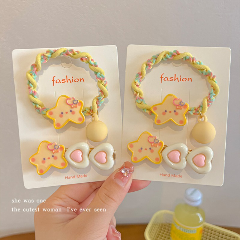 แฟชั่นดาวสีเหลือง ใบเรียกเก็บเงินเป็ด คลิปกิ๊บกิ๊บหน้าผากด้านเรียบเครื่องประดับผมหัก