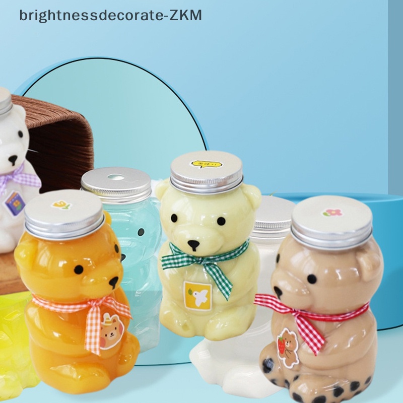 [Brightdecorate] ขวดเครื่องดื่ม พลาสติก ลายหมีน่ารัก แบบใช้แล้วทิ้ง [TH]