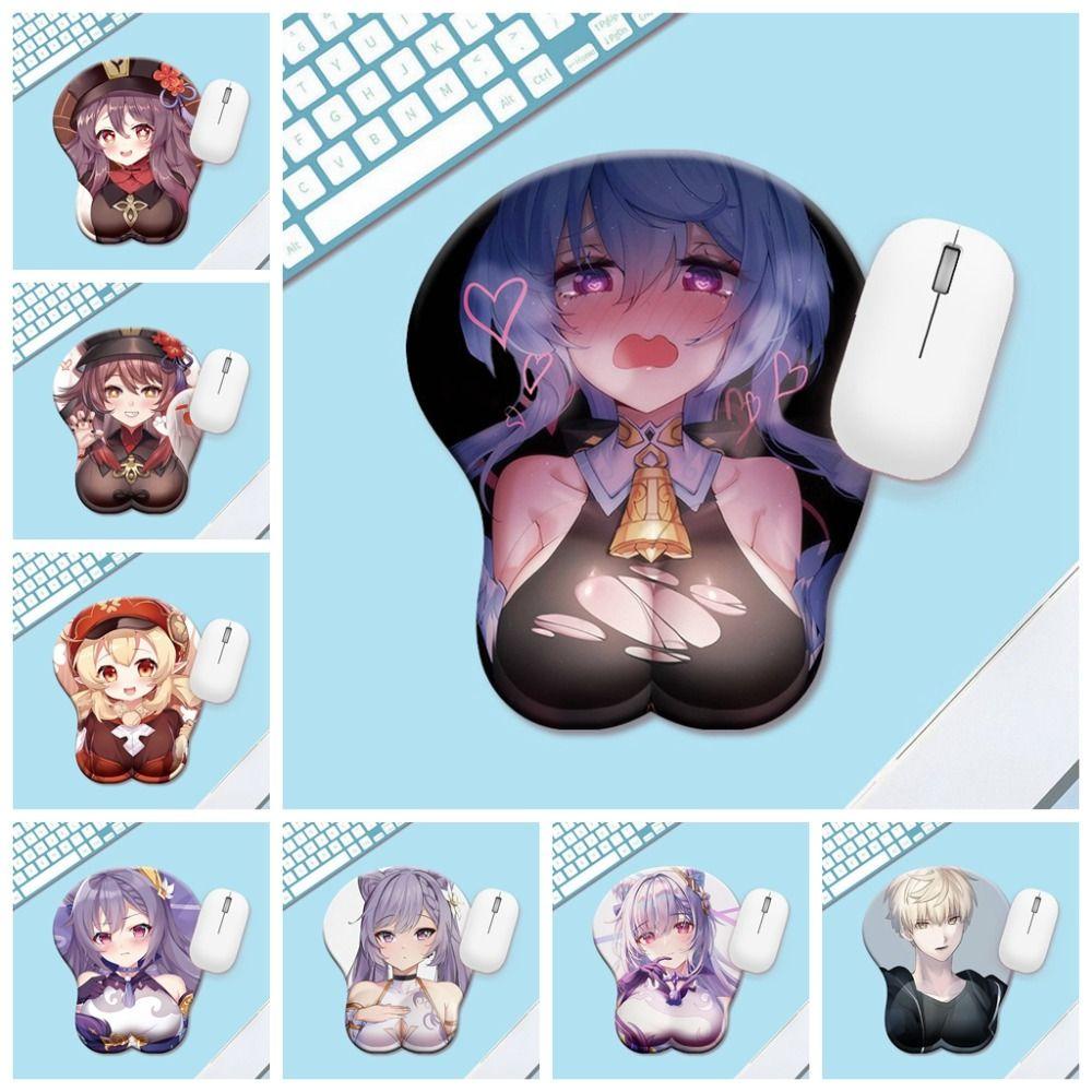 Blazesky Anime 3D Mouse Pad, 3D Stereo Bobo Series 3D Breast Mousepad, Wrist Guard Mouse Pad Beauty Chest Ergonomic สบายข้อมือแล็ปท็อป